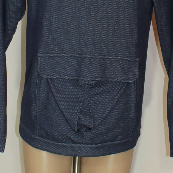 Armani Exchange 1/4" zip dark blue gray  hood pullover Men 's size Large - Picture 9 of 9